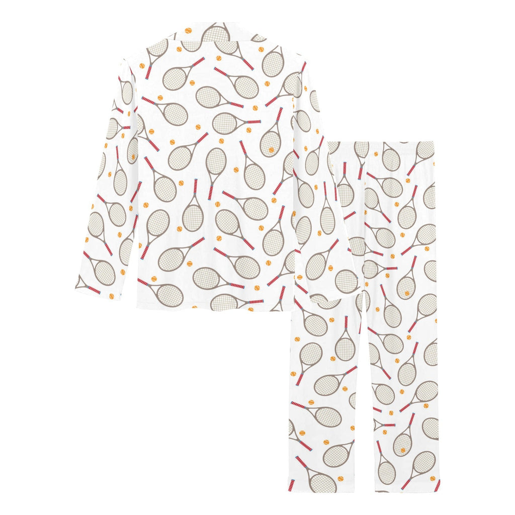 Tennis Pattern Print Design 04 Women's Long Pajama Set