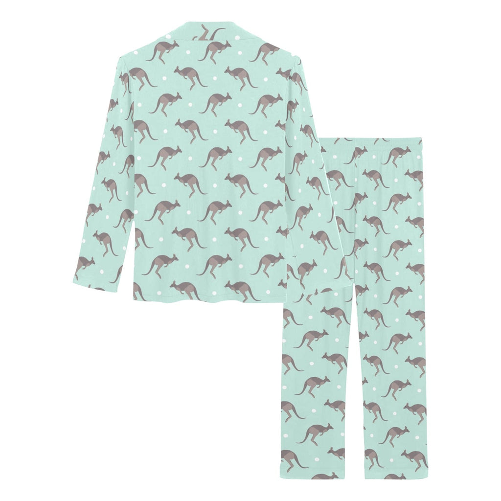 Kangaroo pattern background Women's Long Pajama Set