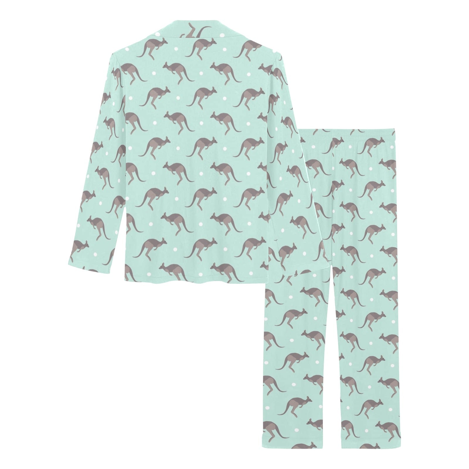 Kangaroo pattern background Women's Long Pajama Set