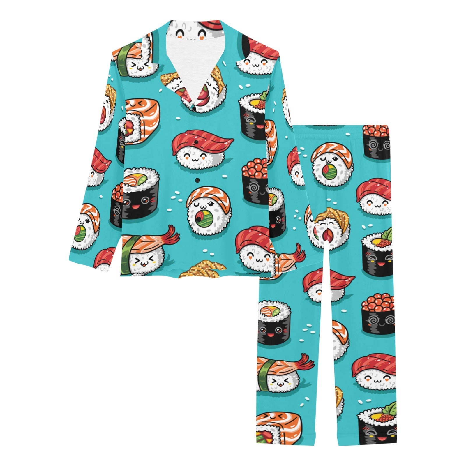 Cute sushi pattern Women's Long Pajama Set
