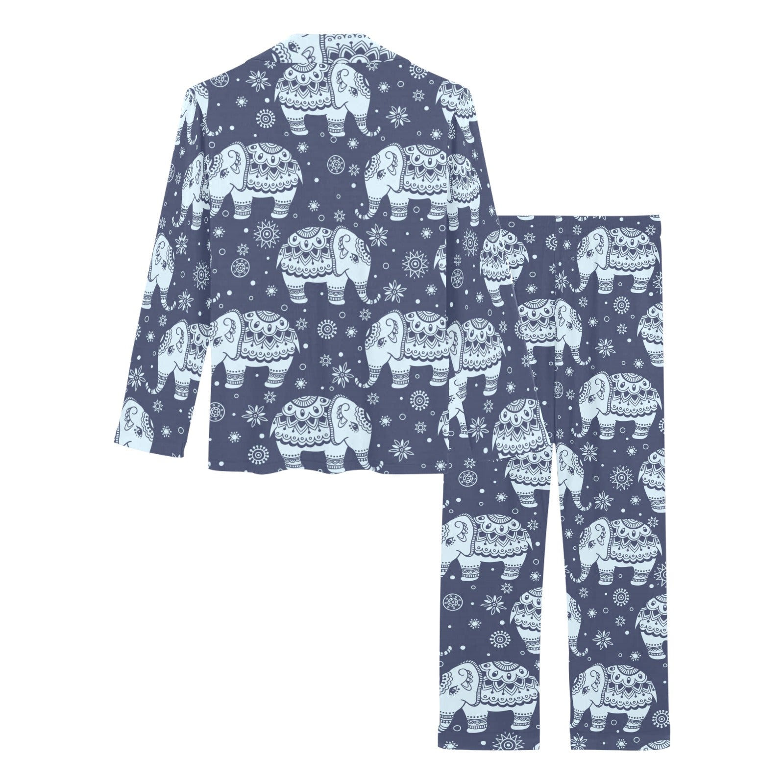 Elephant tribal design pattern Women's Long Pajama Set
