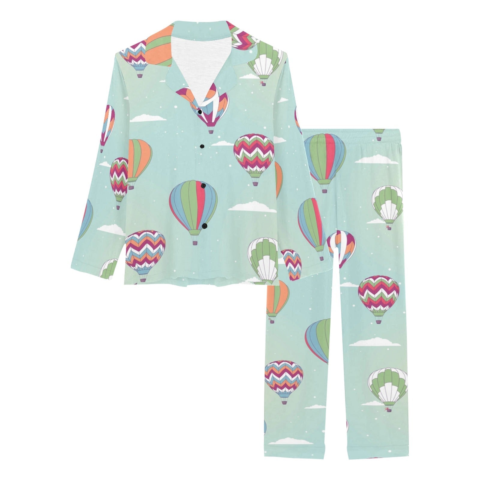 Hot Air Balloon design Pattern Women's Long Pajama Set