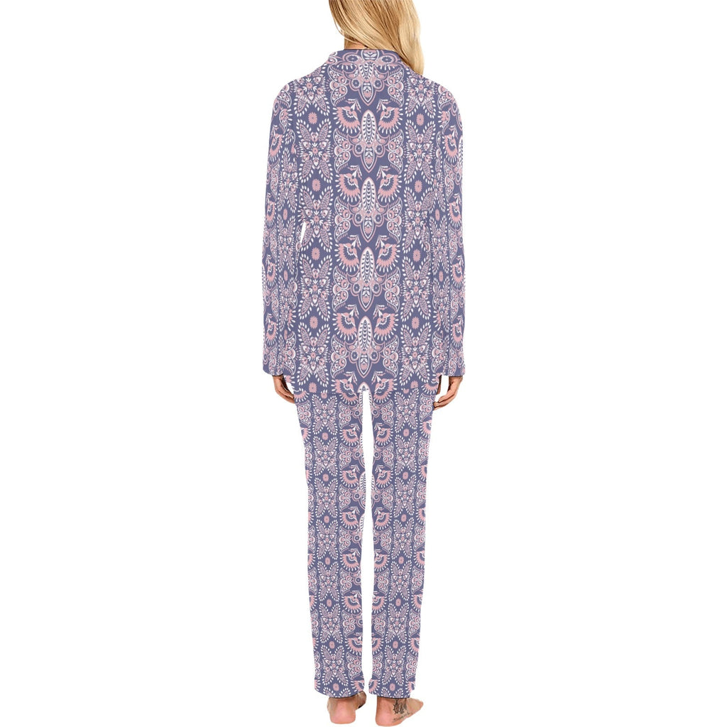 Indian Batik Style pattern Women's Long Pajama Set