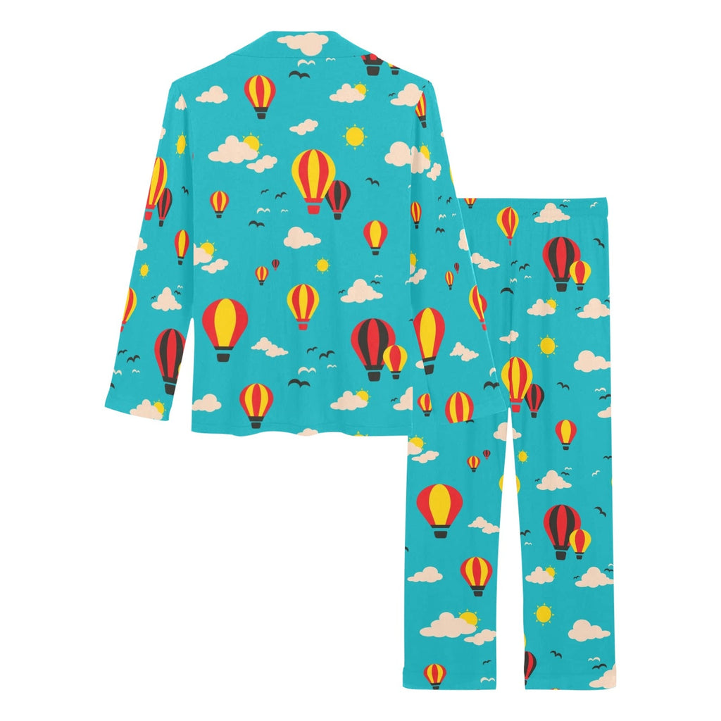 Hot Air Balloon Sky Pattern Women's Long Pajama Set