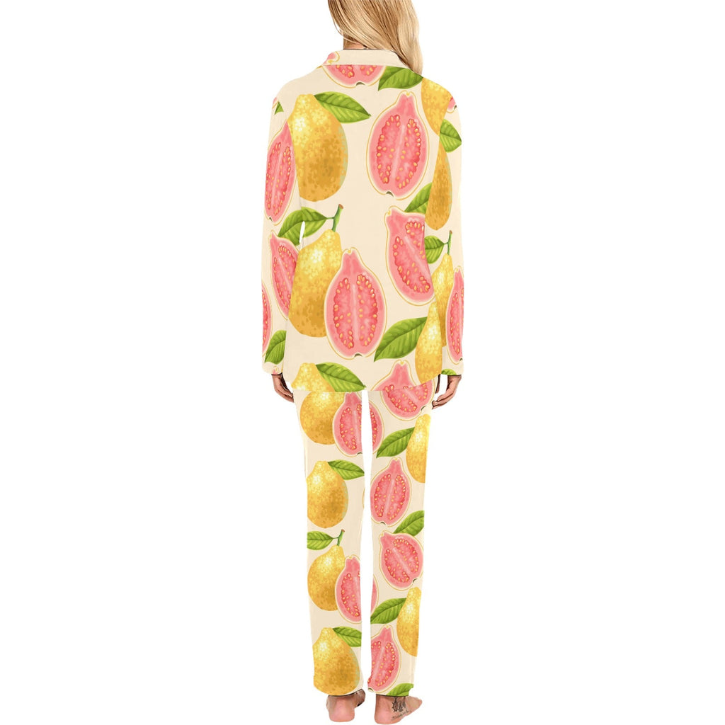 Beautiful guava pattern Women's Long Pajama Set