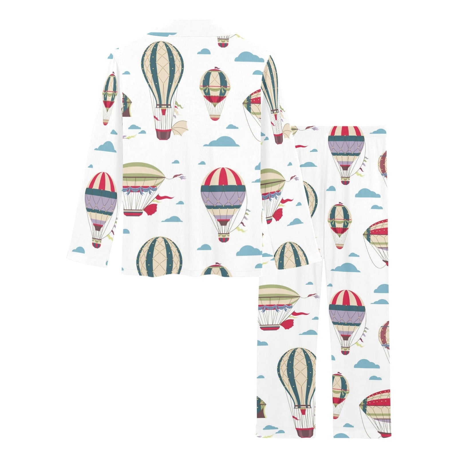 Hot air balloon pattern Women's Long Pajama Set