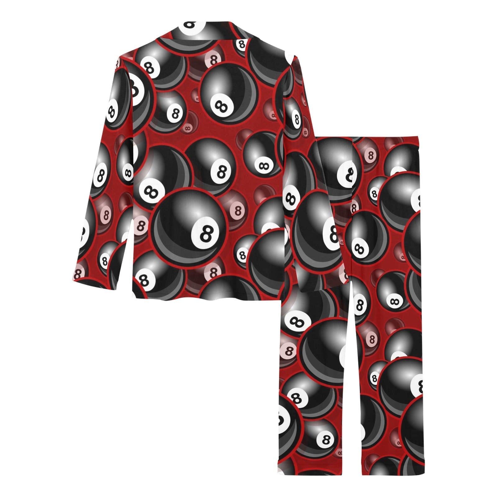 Billiard Ball Pattern Print Design 05 Women's Long Pajama Set