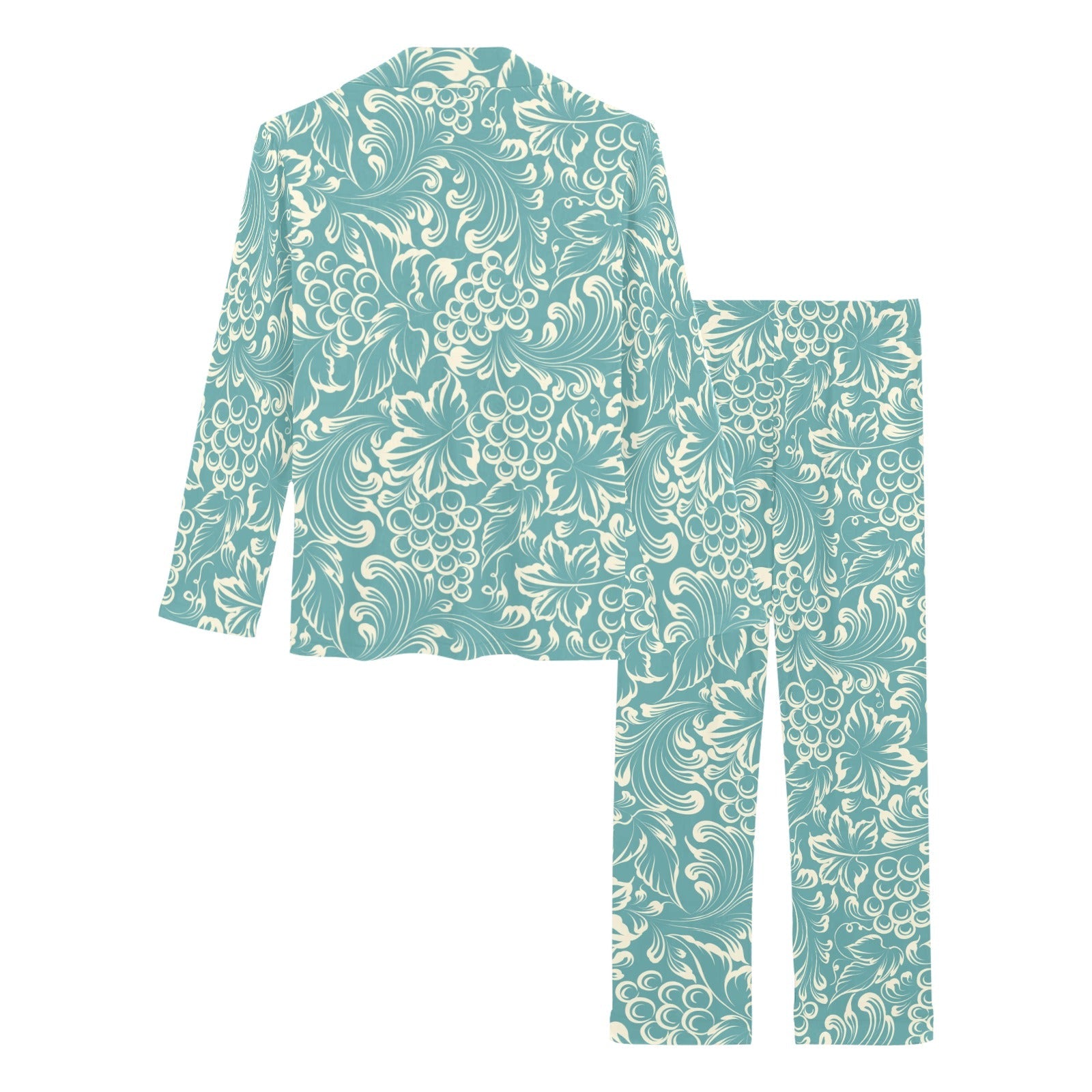 Classic Hand drawn Grape pattern Women's Long Pajama Set