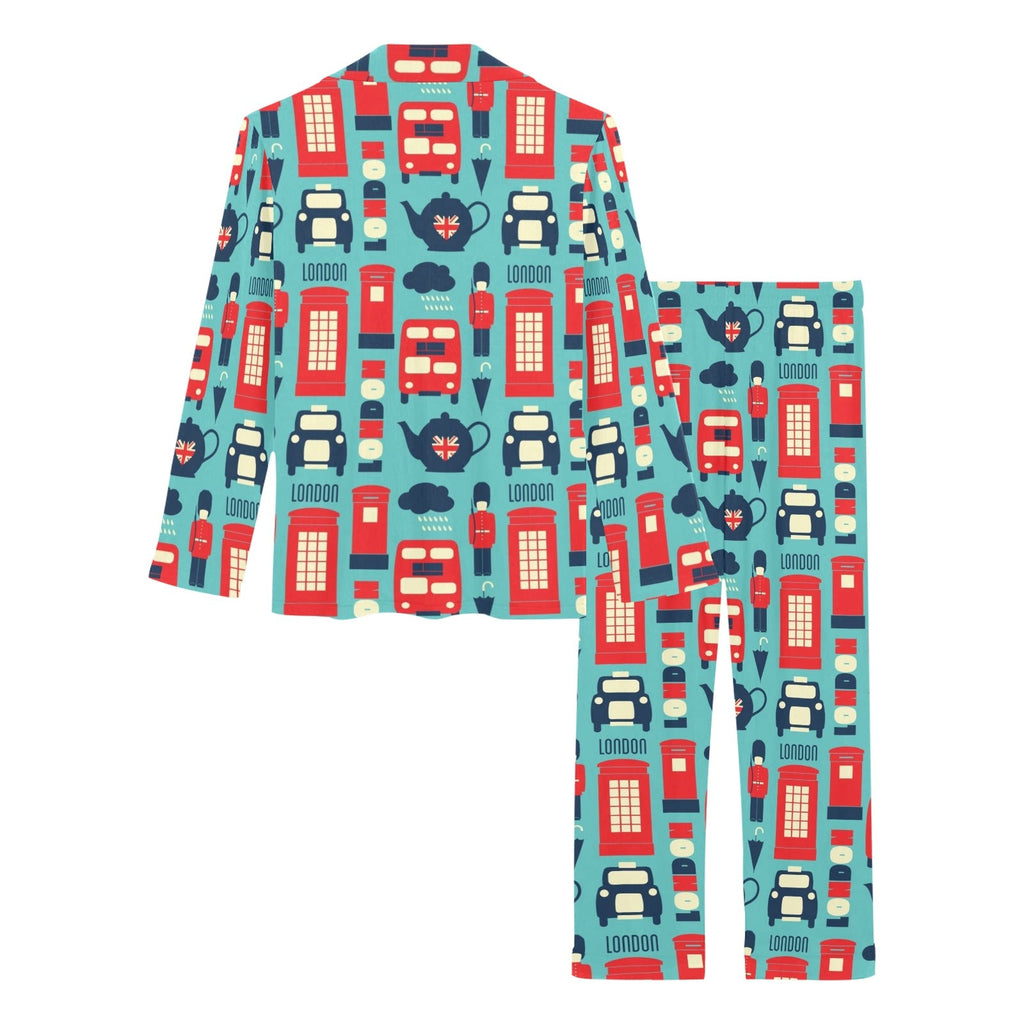 British Pattern Print Design 04 Women's Long Pajama Set