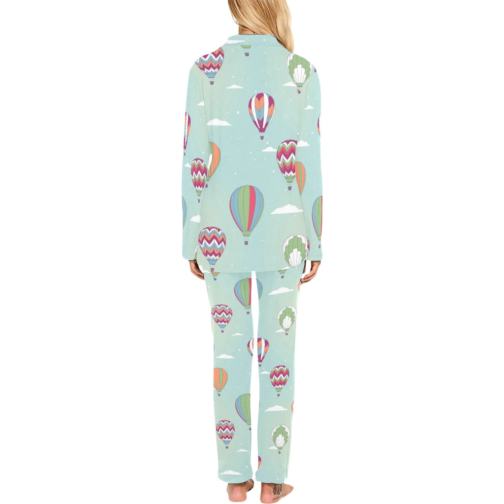 Hot Air Balloon design Pattern Women's Long Pajama Set