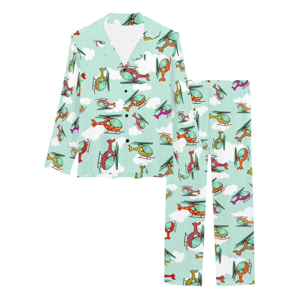 Helicopter design pattern Women's Long Pajama Set