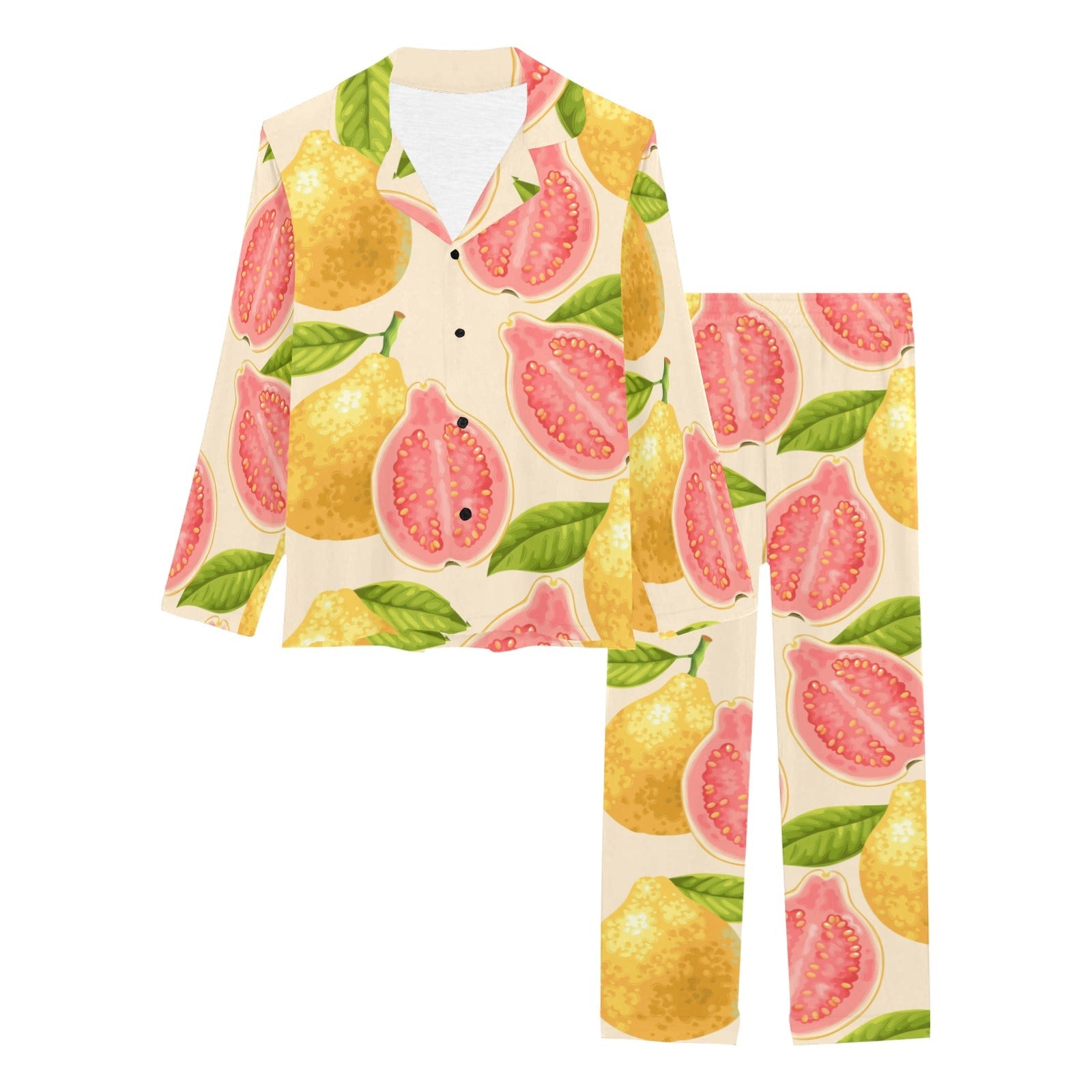 Beautiful guava pattern Women's Long Pajama Set