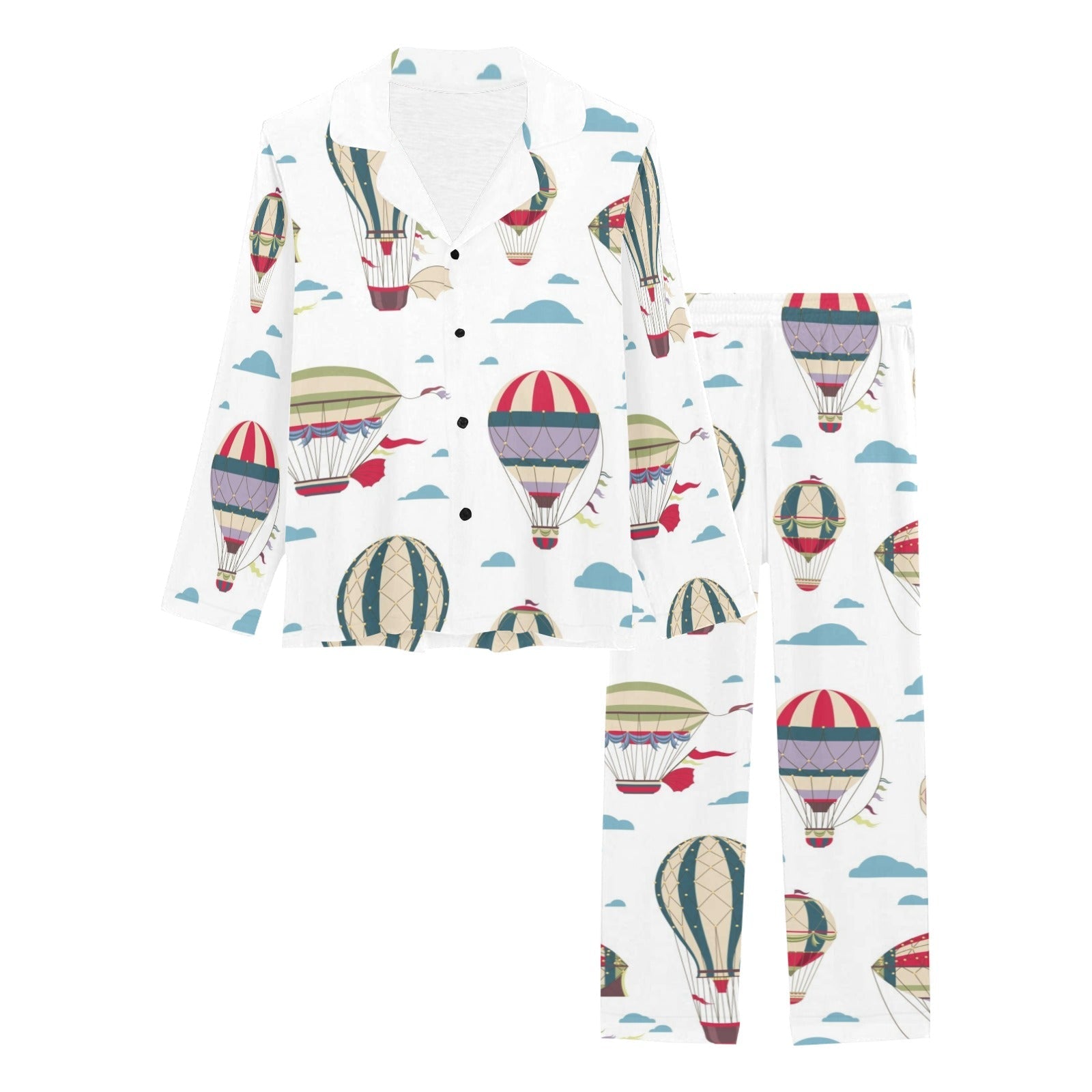 Hot air balloon pattern Women's Long Pajama Set