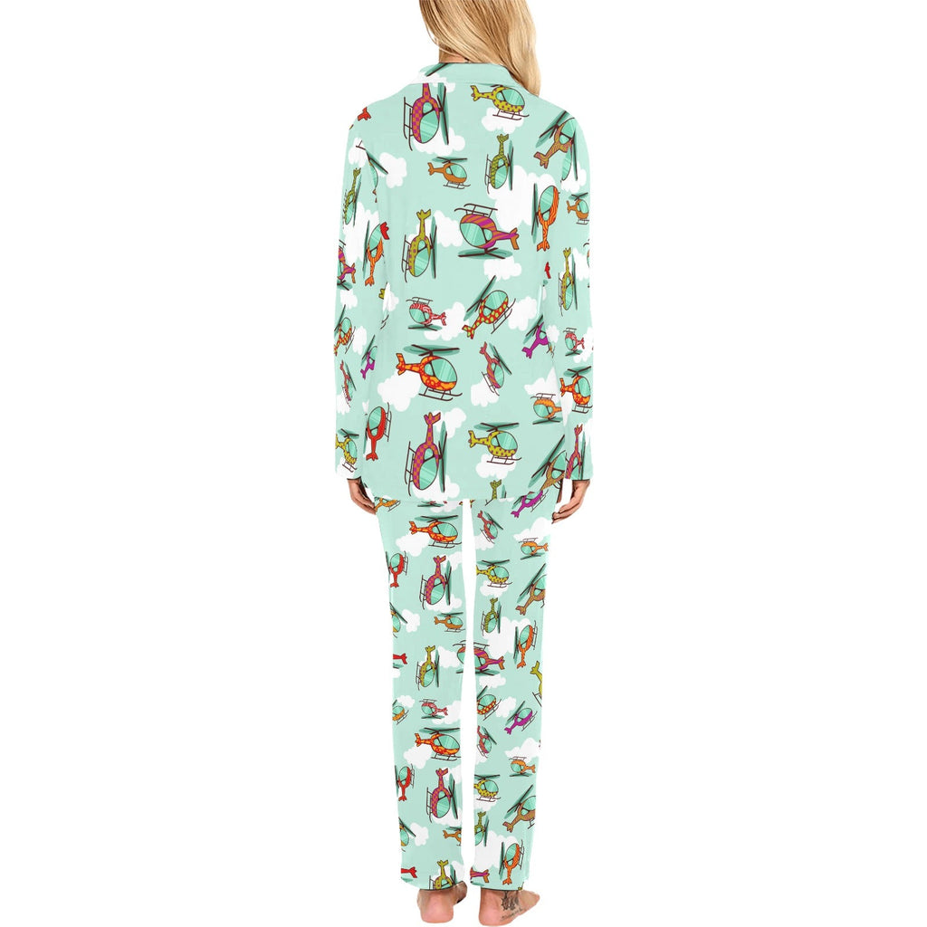 Helicopter design pattern Women's Long Pajama Set