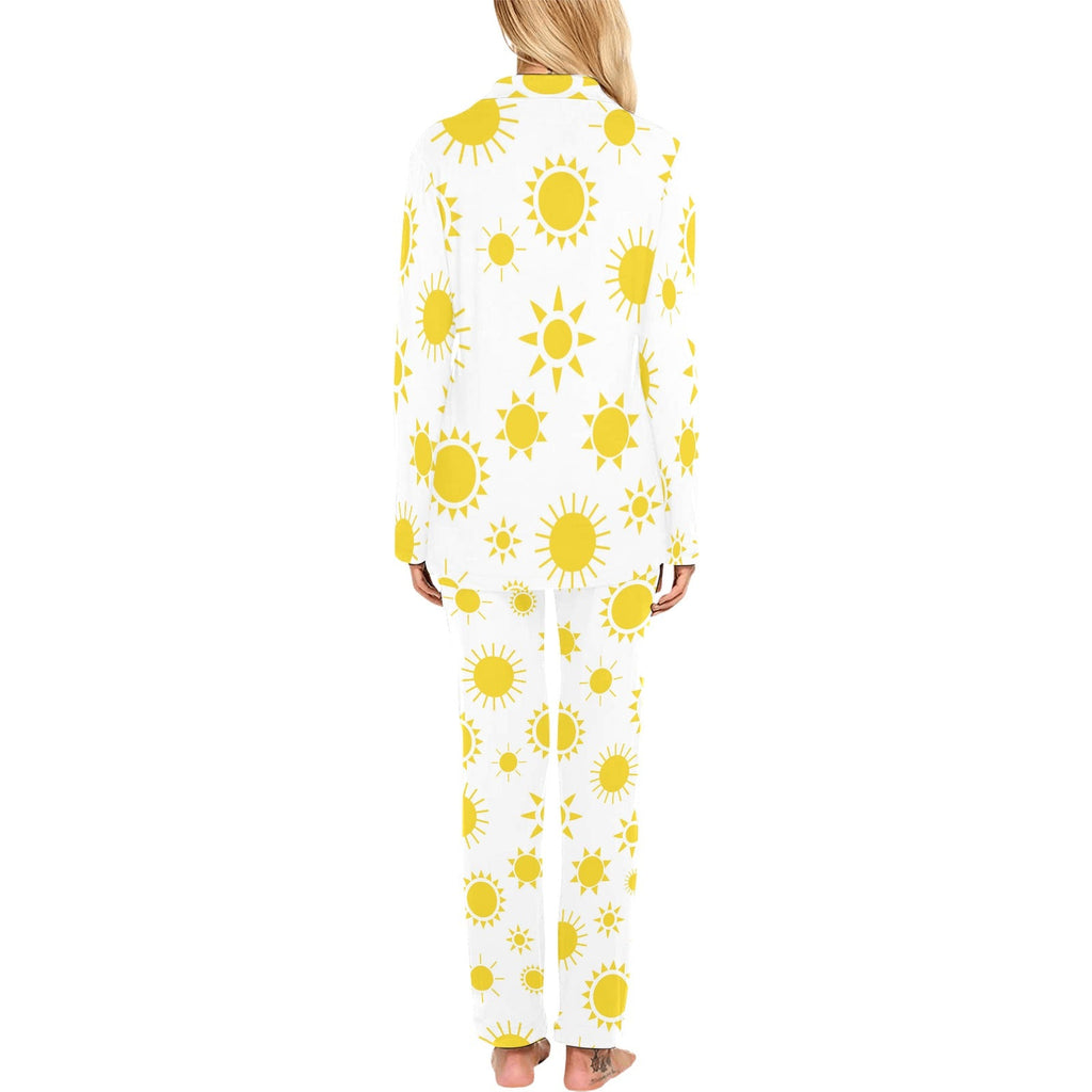 Sun pattern Women's Long Pajama Set